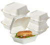 Picture of ECOLipak 200 Pack Clamshell Take Out Food Containers, 100% Compostable Disposable To Go Containers，6 * 6" To Go Boxes for Salad, Cake,Sandwiches