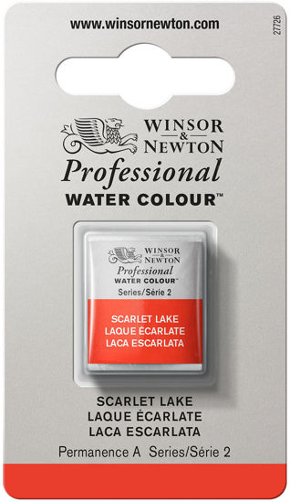 Picture of Winsor & Newton Professional Watercolor, Half Pan, Scarlet Lake