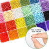 Picture of DICOBD Craft Beads Kit 10800pcs 3mm Glass Seed Beads and 1200pcs Letter Beads for Friendship Bracelets Jewelry Making Necklaces and Key Chains with 2 Rolls of Cord Multicolored