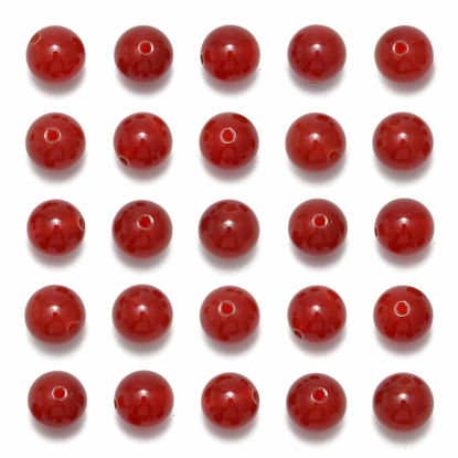 Picture of NCB 200pcs 6mm Carnelian Loose Beads for Jewelry Making, Natural Semi Precious Beads Round Smooth Gemstones Spacer Beads Charms for Necklaces Bracelets (Carnelian, 6mm 200Beads)