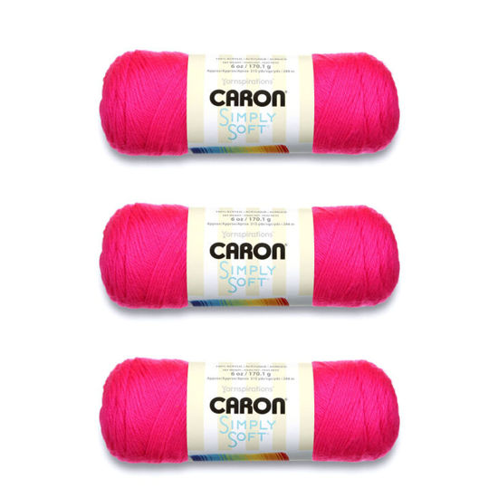 Caron Simply Soft Purple Yarn - 3 Pack of 170g/6oz - Acrylic - 4 Medium  (Worsted) - 315 Yards - Knitting/Crochet