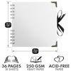 Picture of Bstorify Square Scrapbook Photo Albums 36 Pages (18 x 18 cm) White Thick Paper, Hardcover, Metal Corners, Ribbon Closure - Ideal for Your Scrapbooking Albums, Art & Craft Projects 7 x 7 Inch