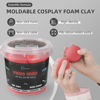 Picture of Moldable Cosplay Foam Clay Red Colors (300g) - High Density and Quality for Intricate Designs | Air Dries to Perfection for Cutting with a Knife or Rotary Tool, Sanding or Shaping