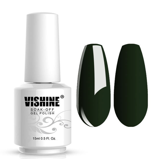 Picture of Vishine Gelpolish Professional UV LED Soak Off Varnish Color Gel Nail Polish Manicure Salon Army Green(1436)