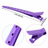 Picture of 24 Packs Duck Bill Clips, Bantoye 3.35 Inches Rustproof Metal Alligator Curl Clips with Holes for Hair Styling, Hair Coloring, Purple