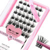 Picture of Cluster Lashes 72 Pcs Lash Clusters DIY Eyelash Extension Individual Lashes Thin Band Easy to Apply at home Lashes (Attraction, D-12mm)