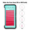 Picture of VAVALASH Colored Easy Fan Eyelash Extensions 0.07 D Curl 8-15mm Mixed Tray Pink Self Fanning Lashes 2D-10D Colorful Volume lash extensions（Pink,0.07-D-8-15 Mix）