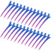 Picture of 24 Packs Duck Bill Clips, Bantoye 3.35 Inches Rustproof Metal Alligator Curl Clips with Holes for Hair Styling, Hair Coloring, Gradient Deep Blue