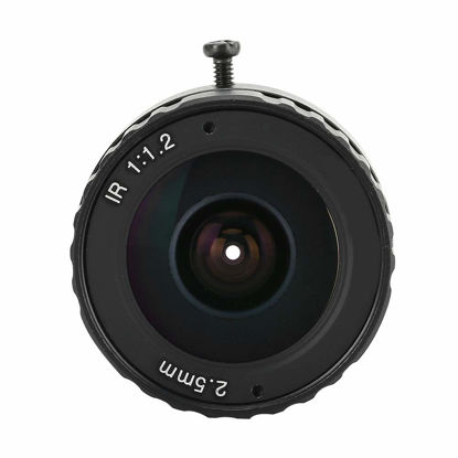 Picture of 2.5mm 3MP Camera Lens, HD 2.5mm 3MP F1.2 1/2.5 CS Mount Focus Fixed CCTV Lens for Camera