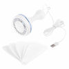 Picture of VizGiz Small USB Ceiling Fan DC 5V Hanging Fans for Power Bank Indoor Outdoor RV Bed Room Desk Boat Coop Travel Tent Canopy Cubicle Little Mini Portable 6 Detachable Blades Air Cooler Circulator