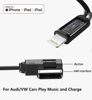 Picture of AMI MMI Aux Cable for Apple iPhone 14 13 12 11 XS XR X 8 7 6 Compatible with Audi A3/A4/A5/A6/A7/A8/S4/S6/S8/Q5/Q7/R8/TT, Car Aux Interface Dongle Compatible for VW CC Magotan