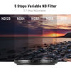 Picture of NEEWER 49mm Variable ND Filter ND8-ND128 Camera Lens Filter (3-7 Stop) No X Cross Neutral Density Ultra-Slim HD Filter with 30 Multi-Layer Nano Coatings Waterproof, Cleaning Cloth Included