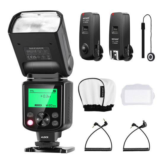 Picture of NEEWER Upgraded NW635II-C TTL Camera Flash Speedlite with FC-16 Trigger, Diffuser, Lens Cap Holder, Compatible with Canon EOS R6 R5 R3 R M6 850D 760D 600D 7D 6D Mark II 5D Mark IV 1D Mark III 1DX