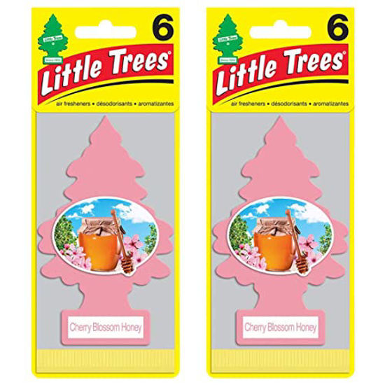 Picture of LITTLE TREES Car Air Freshener | Hanging Paper Tree for Home or Car | Cherry Blossom Honey | 12 Pack