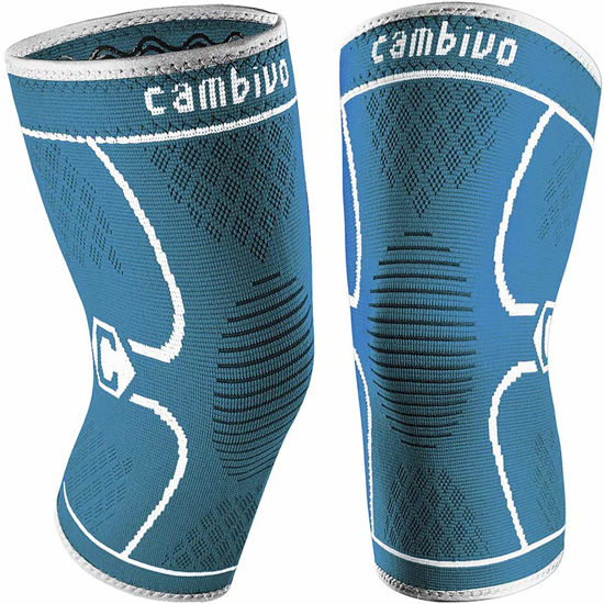 CAMBIVO 2 Pack Knee Brace, Knee Compression Sleeve for Men and Women, Knee  Support for Running