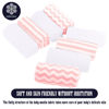 Picture of BAMBOO QUEEN 8 Pack Super Soft Baby Burp Cloths, Ultra Absorbent Large Newborn Burping Cloth, Milk Spit Up Rags, Pink and White, 16 x 12 Inch