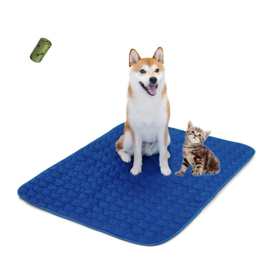 Picture of MICROCOSMOS Summer Cooling Mat & Sleeping Pad- Water Absorption Top, Waterproof Bottom, Materials Safe, Easy Carry, EZ Clean. Keep Cooling for Pets, Kids and Adults.