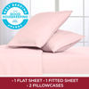 Picture of Mellanni King Size Sheet Set - Iconic Collection Bedding Sheets & Pillowcases - Extra Soft, Cooling Bed Sheets - Deep Pocket up to 16" - Wrinkle, Fade, Stain Resistant - 4 PC (King, Blush Pink)