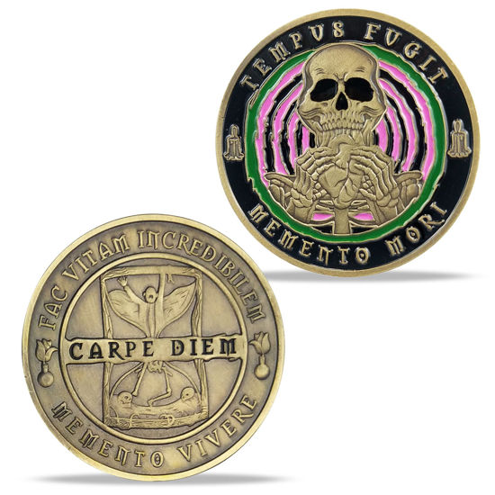 Picture of AtSKnSK Memento Mori Carpe Diem Remind Coin