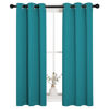 Picture of NICETOWN Room Darkening Curtains 40 inch Length 2 Panels, Peacock Teal, 2 Pieces, W29, Thermal Insulated Grommet Blackout Curtains for Modern Casual Elegant Bedroom Kids Room Theme Decoration