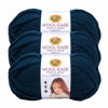 Picture of Lion Brand Yarn Wool-Ease Thick & Quick Yarn, Soft and Bulky Yarn for Knitting, Crocheting, and Crafting, 3 Pack, Petrol Blue