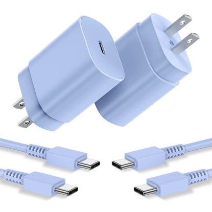 Picture of Type C Charger, 2 Pack 25W PD USB C Wall Charger Super Fast Charging Block & 6ft Android Phone Charger Cable for Samsung Galaxy S23 S22 S21 S20 Plus Ultra, Note 20 10 9 8/ S10 S9 S8 Pixel 6 5 4 Pro XL