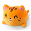 Picture of TeeTurtle - The Original Reversible Cat Plushie - Orange Tabby - Cute Sensory Fidget Stuffed Animals That Show Your Mood