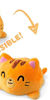 Picture of TeeTurtle - The Original Reversible Cat Plushie - Orange Tabby - Cute Sensory Fidget Stuffed Animals That Show Your Mood