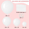 Picture of RUBFAC 129pcs White Balloons Different Sizes 18 12 10 5 Inch for Garland Arch,Premium Party Latex Balloons for Birthday Party Graduation Wedding Anniversary Baby Shower Party Decoration