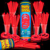 Picture of PartySticks Red Glow Sticks Party Supplies 100pk - 8 Inch Glow in The Dark Light Up Sticks Party Favors, Glow Party Decorations, Neon Party Glow Necklaces and Glow Bracelets with Connectors