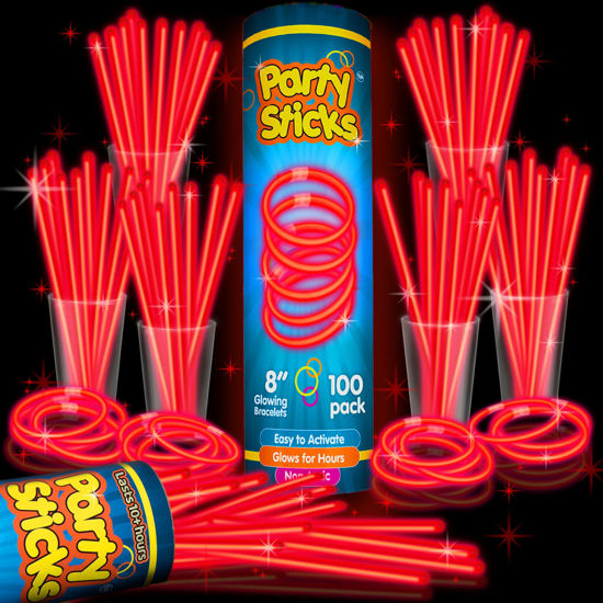 Glow Sticks Party Supplies 100Pk - 8 Inch Glow in the Dark Light