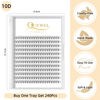 Picture of QUEWEL Cluster Lashes 240Pcs Individual Lashes 10D 0.10C Curl 10mm Knot-Free Lash Extensions Clusters Lashes Soft&Natural False Eyelashes Individual DIY Eyelash Extension at Home(10D 0.10C 10)