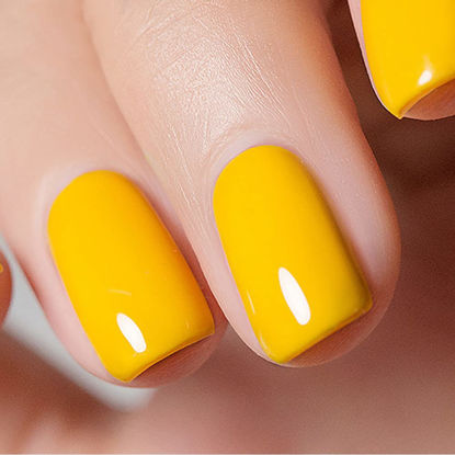 Picture of Vishine Gel Nail Polish 15ml, Bright Yellow Color Soak Off UV LED Long-Lasting Nail Gel Polish Nail Art Home DIY Manicure Nail Salon Varnish #923