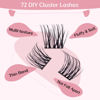 Picture of Cluster Lashes, 72 Pcs Individual Lashes, Lash Clusters DIY Eyelash Extension, Super Thin Band Reusable Soft & Comfortable (Passion-D-10mm)