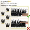 Picture of Lash Clusters D Curl 14mm Manga Lashes 72 Clusters Lashes B&Q LASH DIY Eyelash Extensions Anime Lashes Soft Wispy Eyelash Clusters Extensions Spiky Individual Lashes Cluster DIY at Home (B37,D-14mm)