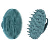 Picture of INNERNEED Food-Grade Soft Silicone Body Scrubber Shower Brush, with Scalp Massager Shampoo Brush, Wet & Dry Manual Scalp Care Hair Washing (Dark Green)