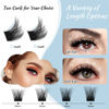 Picture of Lash Clusters 96 Pcs Cluster Lashes Eyelash Clusters DIY Cluster Eyelash Extensions Individual Lashes Soft and Comfortable (Sun,D-10-16mix)