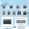 Picture of Lash Clusters 96 Pcs Cluster Lashes Eyelash Clusters DIY Cluster Eyelash Extensions Individual Lashes Soft and Comfortable (Sun,D-10-16mix)