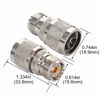 Picture of BOOBRIE N Male to UHF Female SO-239 Connector SO239 Jack to N-Type RF Coaxial Coax Cable Adapter for Antenna/Wireless LAN Device/WiFi/Radio/Coaxial Extension Cable Pack of 2