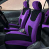 Picture of FH Group Car Seat Cover Purple Seat Cover Flat Foam Padding Cloth Full Set Automotive Seat Covers, Airbag Compatible & Split Rear Universal Fit Interior Accessories for Cars Trucks and SUV