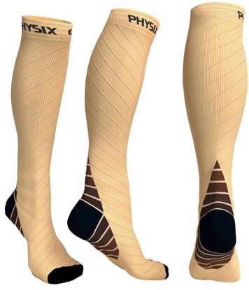 3 Pack Plus Size Compression Socks for Women and Men, 20-30 mmHg Extra Wide  Calf for Circulation Support Recovery, Nude, 2XL 05 Nude/Nude/Nude XX-Large