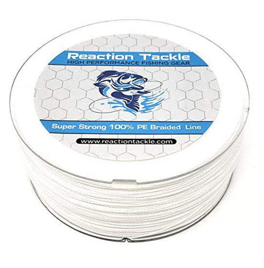 Reaction Tackle Braided Fishing Line White 15LB 150yd