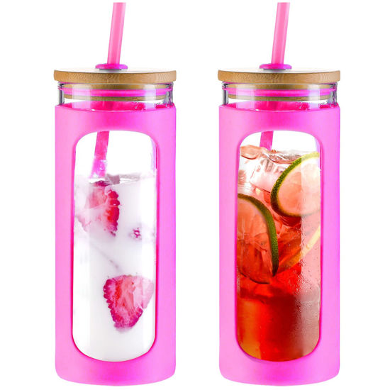 20oz Mama Needs Coffee Glass Tumbler with Silicone Sleeve