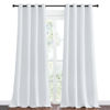 Picture of NICETOWN Room Darkening Curtain Panels, 2 Panels, 55 inches W x 120 inches, Greyish White, Home Fashion Ring Top Thermal Insulated Room Darkening Curtains for Bedroom/Nursery