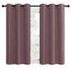 Picture of NICETOWN Dry Rose Room Darkening Curtains for Kitchen, Set of 2, 42 inches Wide by 48 inches Long, Window Treatment Thermal Insulated Solid Grommet Room Darkening Curtains/Drapes for Bedroom