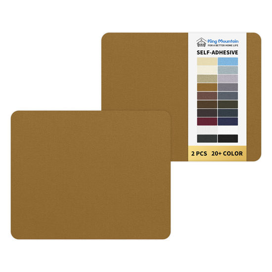 Picture of Canvas Repair Patch 9 x11 Inch 2 Pcs Self-Adhesive Waterproof Fabric Patch for Sofas, Tents, Furniture,Tote Bags, Car Seats.(Yellow Brown)