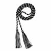 Picture of Graduation Honor Cord - Black/White - Every School Color Available - Made in USA - by Tassel Depot