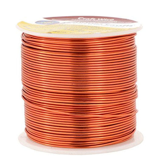 Picture of Mandala Crafts Anodized Aluminum Wire for Sculpting, Armature, Jewelry Making, Gem Metal Wrap, Garden, Colored and Soft, 1 Roll(18 Gauge, Burnt Orange)