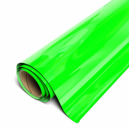 Picture of Siser EasyWeed Heat Transfer Vinyl 11.8" x 5ft Roll (Fluorescent Green) - Compatible with Siser Romeo/Juliet & Other Professional or Craft Cutters - Layerable - CPSIA Certified