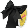 Picture of LEEQE Double Face Satin Ribbon 2 inch X 25 Yards Polyester Black Ribbon for Gift Wrapping Very Suitable for Weddings Party Hair Bow Invitation Decorations and More